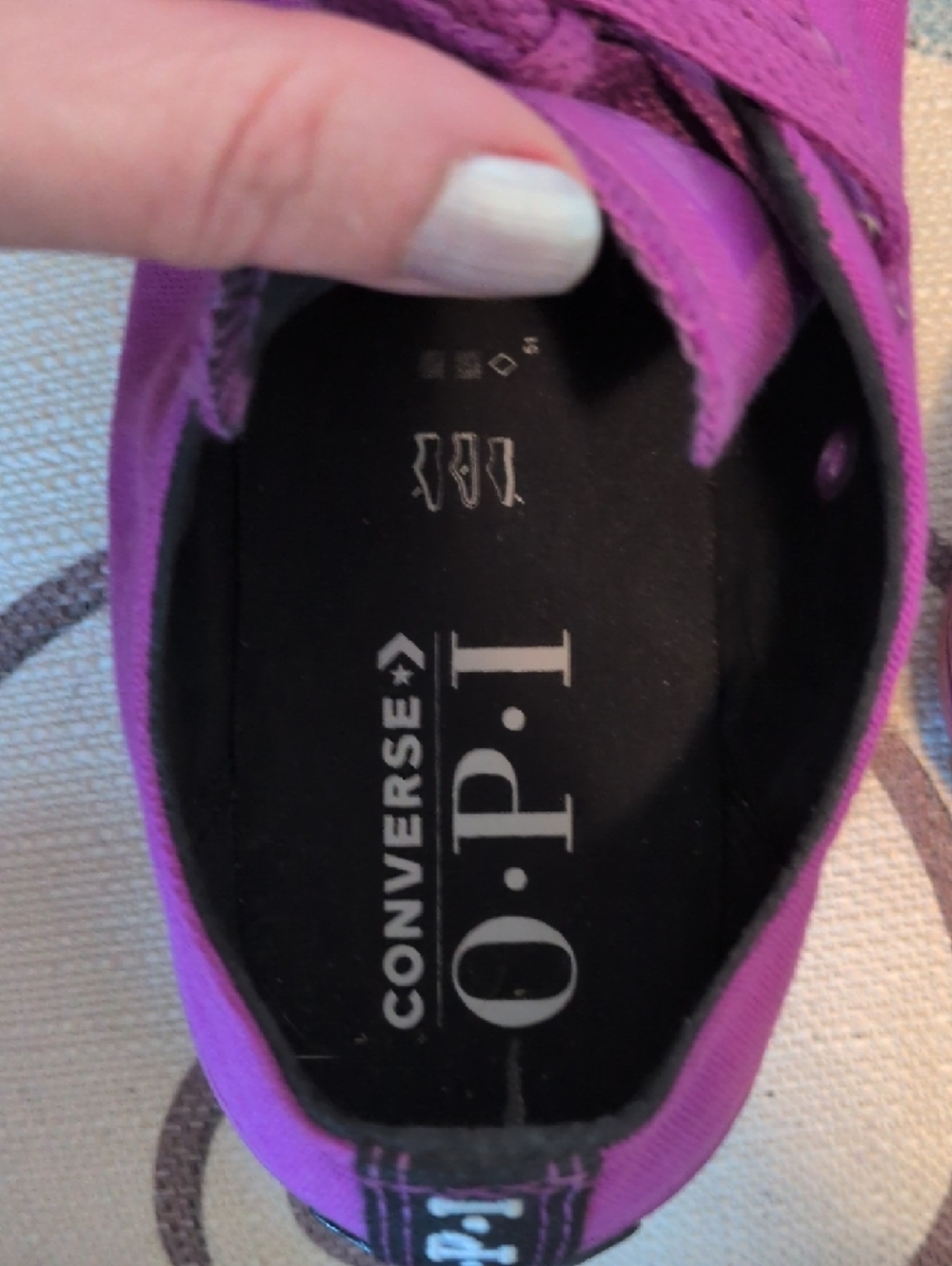 Converse O.P.I Women's Low-Top Canvas Sneakers in Purple - Picture 5 of 6